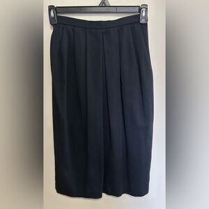 1980s Vintage Ricky Skirt Elegant Black Women's Skirt, Size 10 fits a size 8